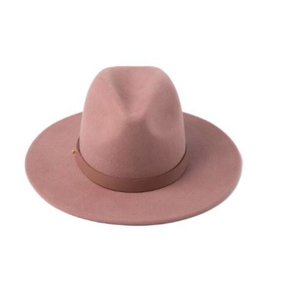 Veronica Beard Lack of Color The Fleur Wide Brim Hat Dusty Mauve Sz L NWT 150 main image 9